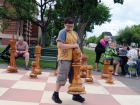 May 31, 2013NEWS PHOTO CHARLES LEFEBVRECaylem Jackson moves his bishop during a game on the giant chess set at the first evening of Spectrum Friday. May 31, 2013NEWS PHOTO CHARLES LEFEBVRECaylem Jackson moves his bishop during a game on the giant chess set at the first evening of Spectrum Friday.