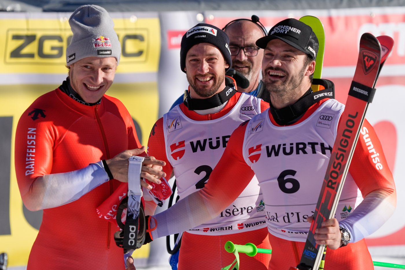 Loic Meillard leads Swiss podium sweep at World Cup giant slalom ...