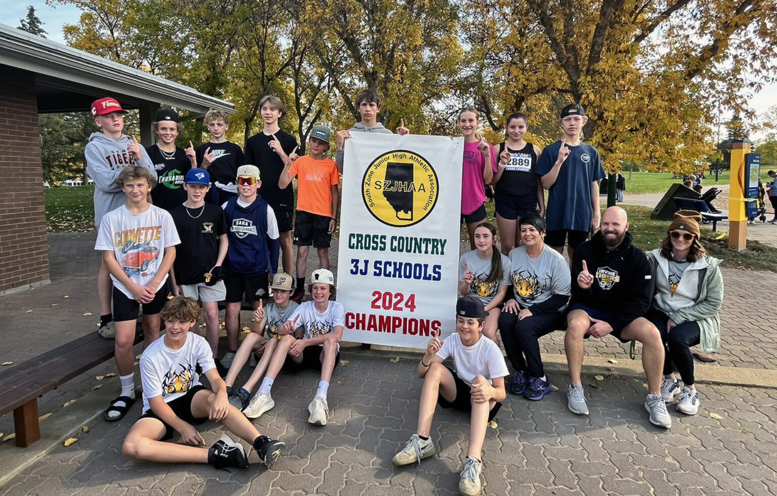 Irvine wins third straight 3J aggregate cross country banner Medicine